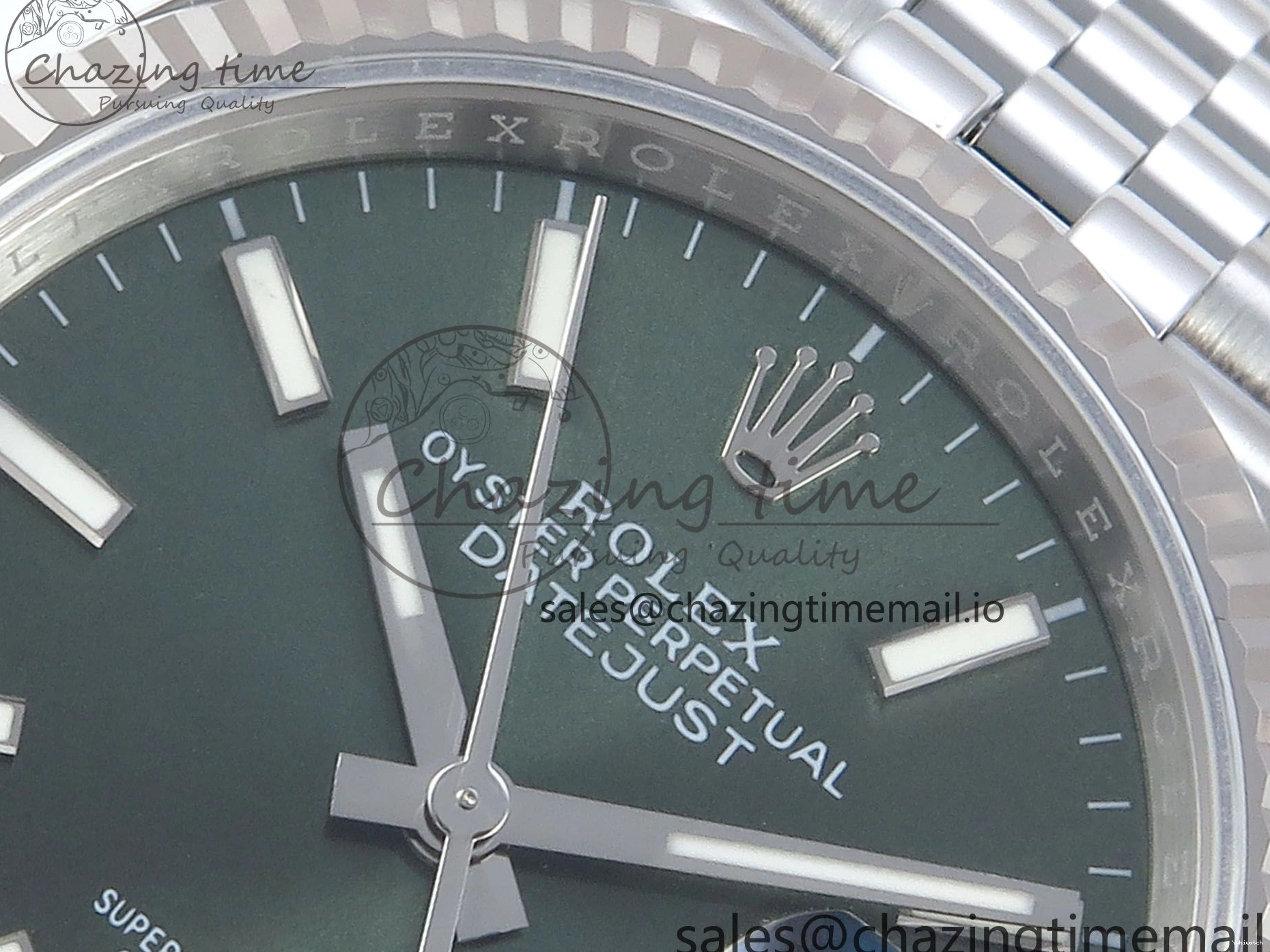36 Jubilee Green DateJust Stick A3235 Edition Marker 126234 Bracelet Best EWEF on Dial 0126